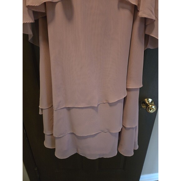 Mauve Simple Mother of the Bride Dress Zipper Back Chiffon Wedding Gowns 8 - Picture 6 of 13